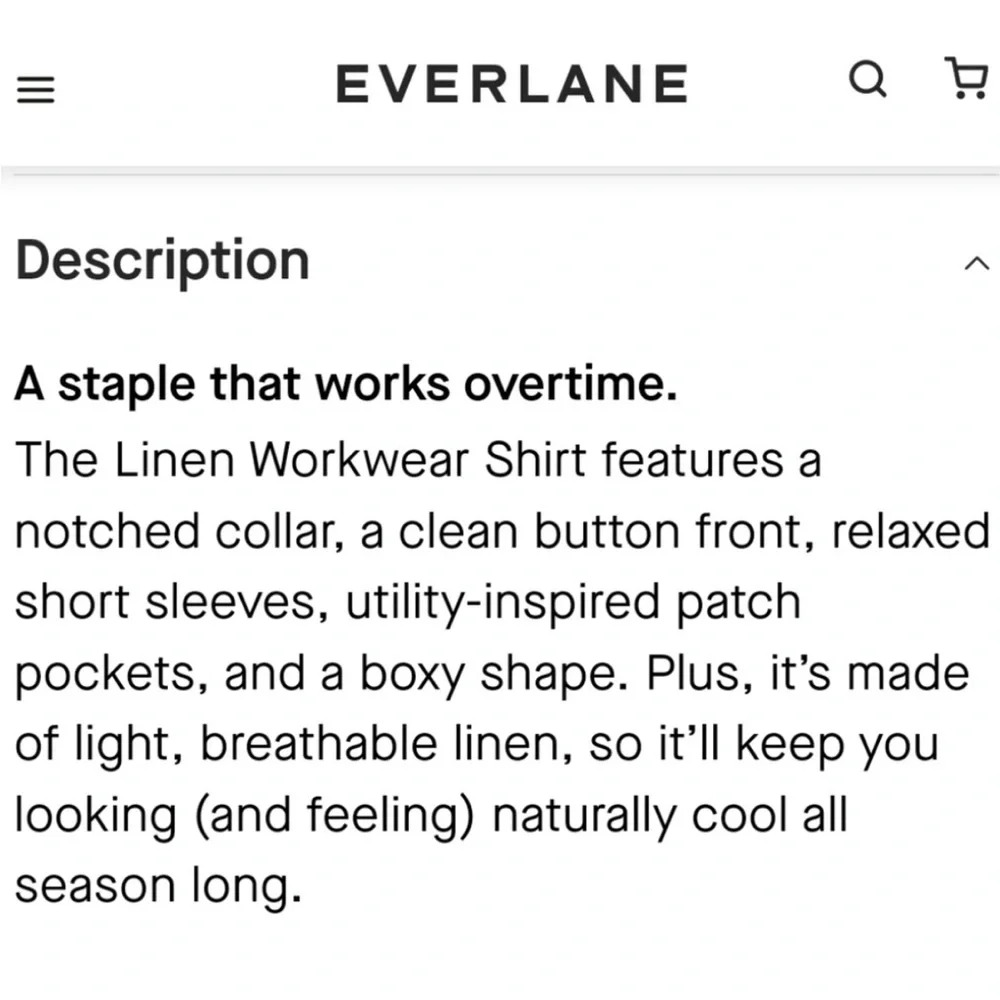 Everlane 100% linen size S orange button down shirt - Picture 6 of 6